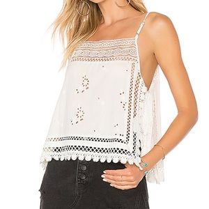 NWT Free People Lace White Top